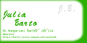 julia barto business card